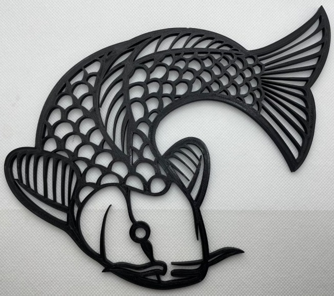 Carpe Koi décorative 20/22 cm à Fixer
