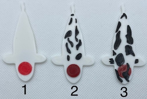 Carpe Koi Tancho aimant 7cm