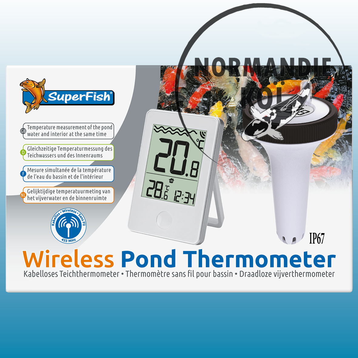 Thermomèmetre de bassin sans fil