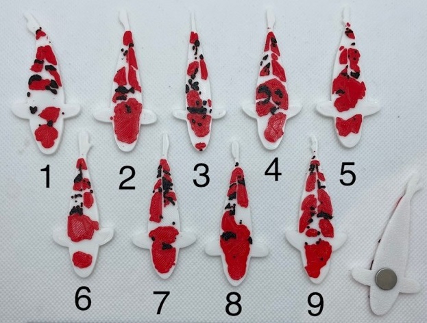 Carpe koi Sanke aimant 7cm