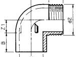 Coude 90° fileté à coller  pression