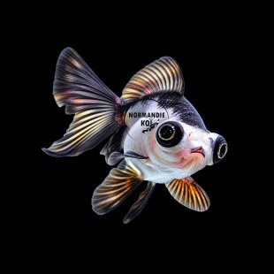 Carassius auratus - Panda Noir & Blanc